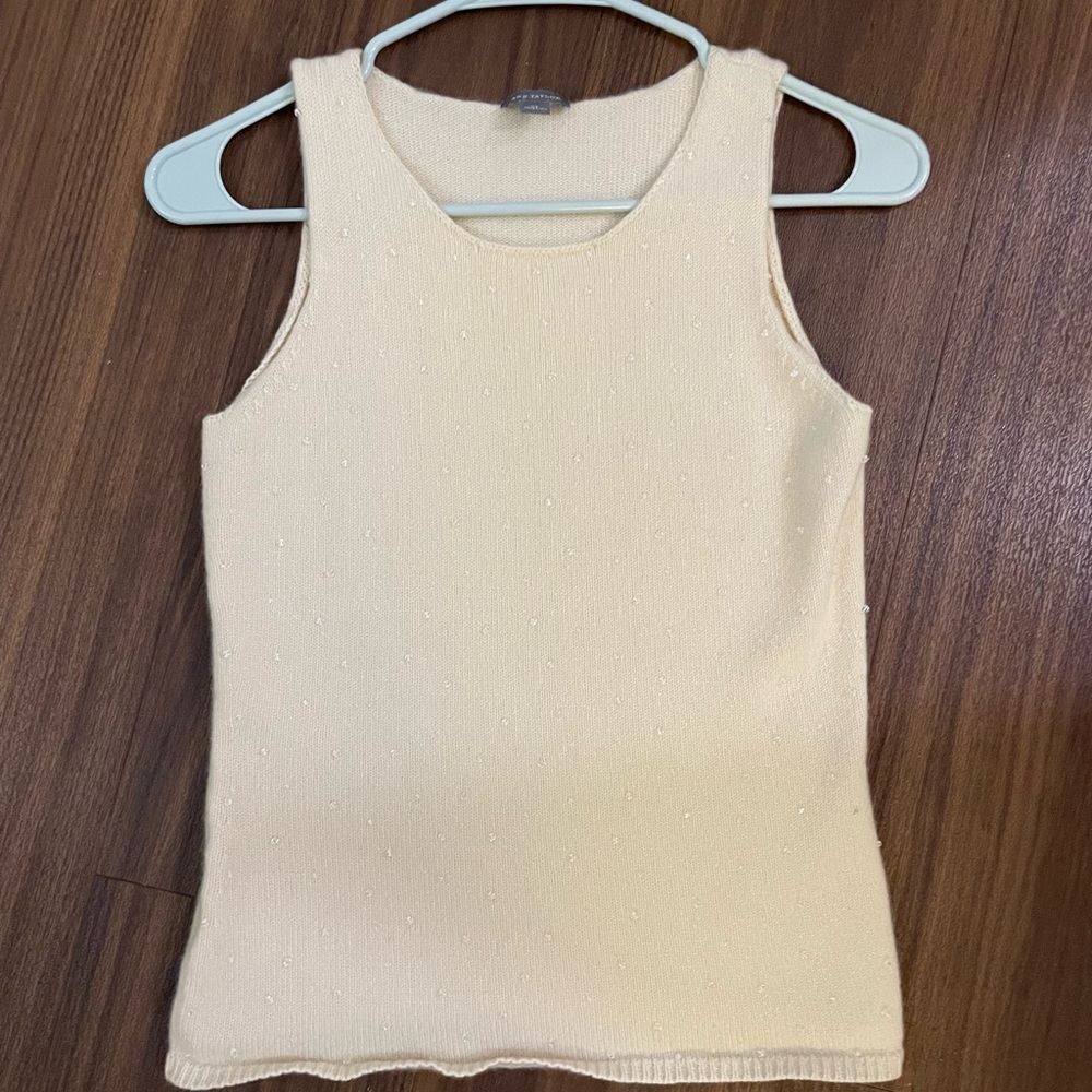 Elegant Cream Sleeveless Top